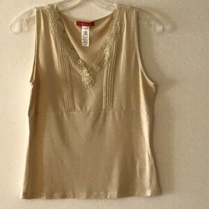 Anne Klein Beige Sleeveless Top Sz Small